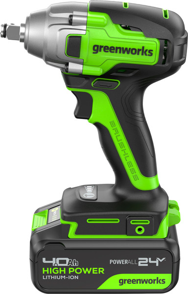 Аккумуляторный гайковерт Greenworks GD24IW400 бесщеточный 24V / 3802907CUB- фото, картинка Аккумуляторный гайковерт Greenworks GD24IW400 бесщеточный 24V / 3802907CUB- фото