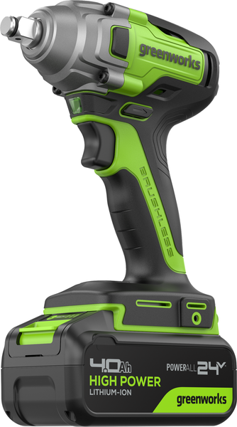 Аккумуляторный гайковерт Greenworks GD24IW400 бесщеточный 24V / 3802907CUB- фото8, картинка8 Аккумуляторный гайковерт Greenworks GD24IW400 бесщеточный 24V / 3802907CUB- фото8