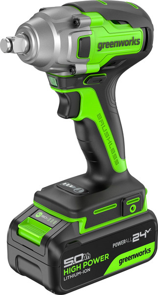 Аккумуляторный гайковерт Greenworks GD24IW400 бесщеточный 24V / 3802907CUG- фото, картинка Аккумуляторный гайковерт Greenworks GD24IW400 бесщеточный 24V / 3802907CUG- фото