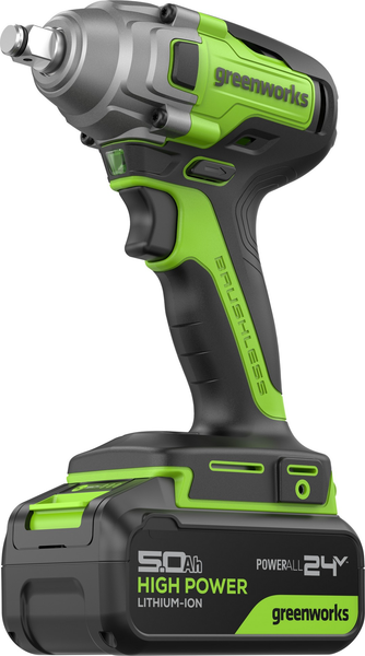 Аккумуляторный гайковерт Greenworks GD24IW400 бесщеточный 24V / 3802907CUG- фото2, картинка2 Аккумуляторный гайковерт Greenworks GD24IW400 бесщеточный 24V / 3802907CUG- фото2