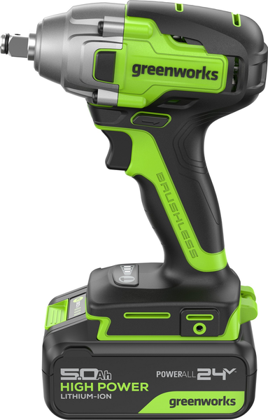 Аккумуляторный гайковерт Greenworks GD24IW400 бесщеточный 24V / 3802907CUG- фото3, картинка3 Аккумуляторный гайковерт Greenworks GD24IW400 бесщеточный 24V / 3802907CUG- фото3