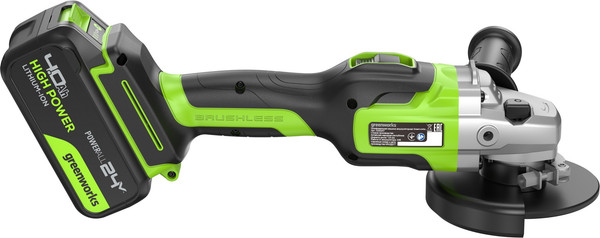 Угловая шлифовальная машина Greenworks GD24AG бесщеточная 24V / 3200207CUB- фото5