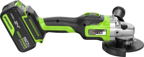 Угловая шлифовальная машина Greenworks GD24AG бесщеточная 24V / 3200207CUG- фото3
