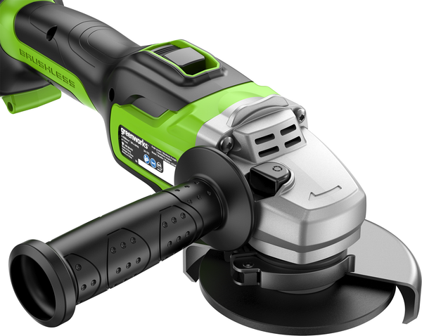 Угловая шлифовальная машина Greenworks GD24AG бесщеточная 24V / 3200207CUG- фото6
