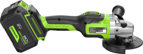 Угловая шлифовальная машина Greenworks GD24AG бесщеточная 24V / 3200207CUH- фото3