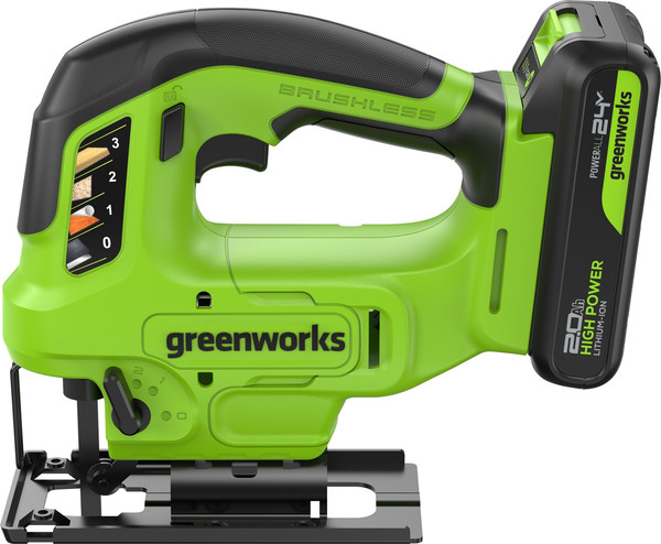 Электролобзик Greenworks GD24JS90 бесщеточный 24V / 3601707CUA- фото6