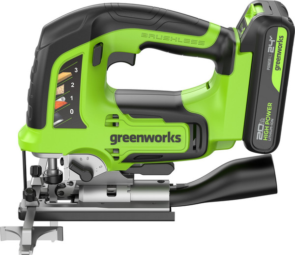 Электролобзик Greenworks GD24JS120 бесщеточный 24V / 3601407CUA- фото6