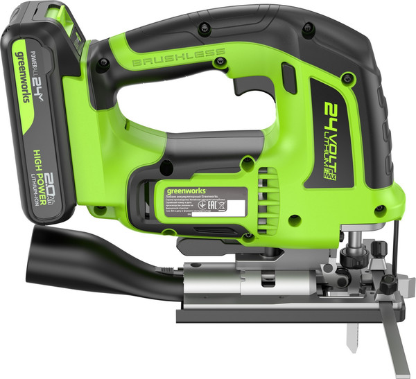 Электролобзик Greenworks GD24JS120 бесщеточный 24V / 3601407CUA- фото8