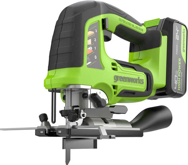 Электролобзик Greenworks GD24JS120 бесщеточный 24V / 3601407CUB- фото