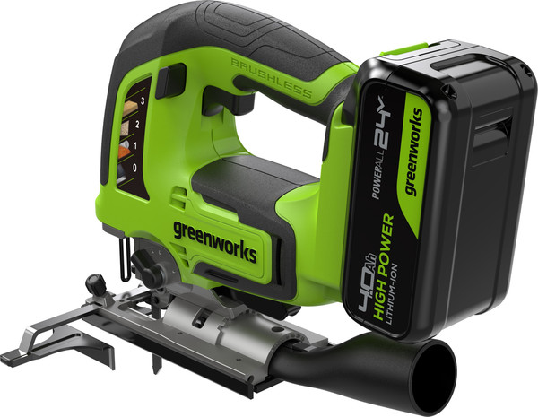 Электролобзик Greenworks GD24JS120 бесщеточный 24V / 3601407CUB- фото5