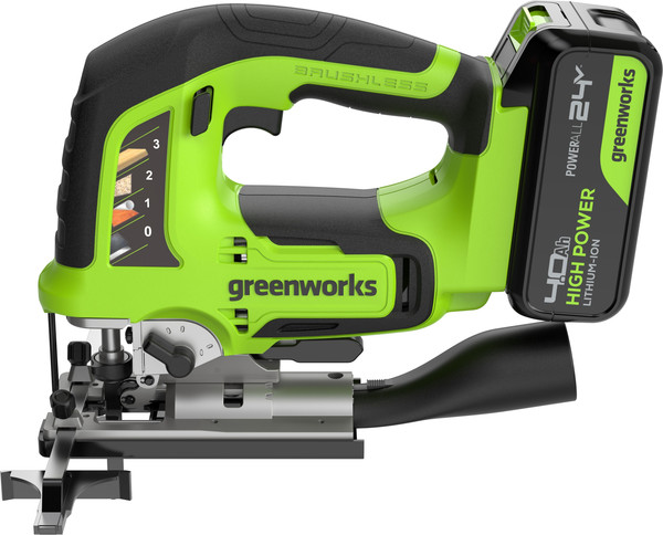 Электролобзик Greenworks GD24JS120 бесщеточный 24V / 3601407CUB- фото7