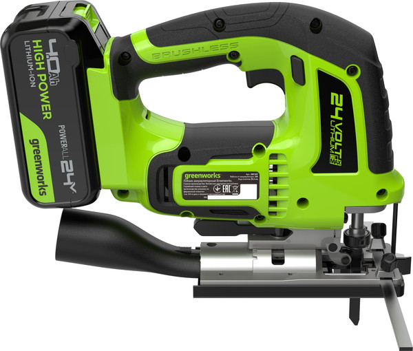Электролобзик Greenworks GD24JS120 бесщеточный 24V / 3601407CUB- фото8