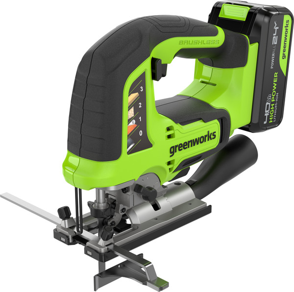 Электролобзик Greenworks GD24JS120 бесщеточный 24V / 3601407CUB- фото9