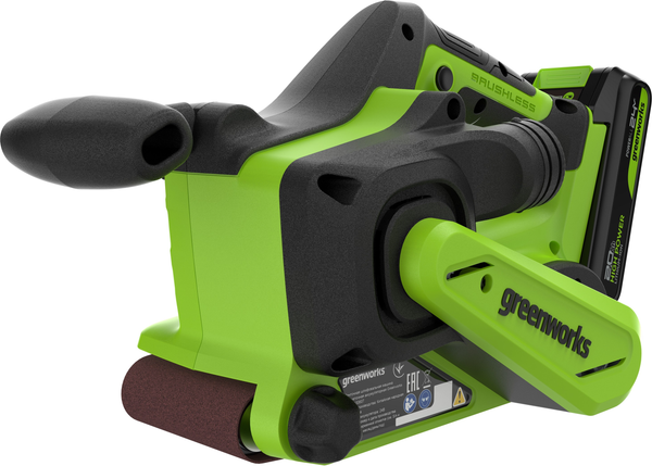 Ленточная шлифовальная машина Greenworks G24BS бесщеточная 24V / 3100607CUA- фото2