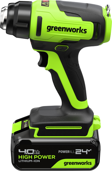 Строительный фен Greenworks G24HG 24V 550°С / 3400207CUB- фото6, картинка6 Строительный фен Greenworks G24HG 24V 550°С / 3400207CUB- фото6