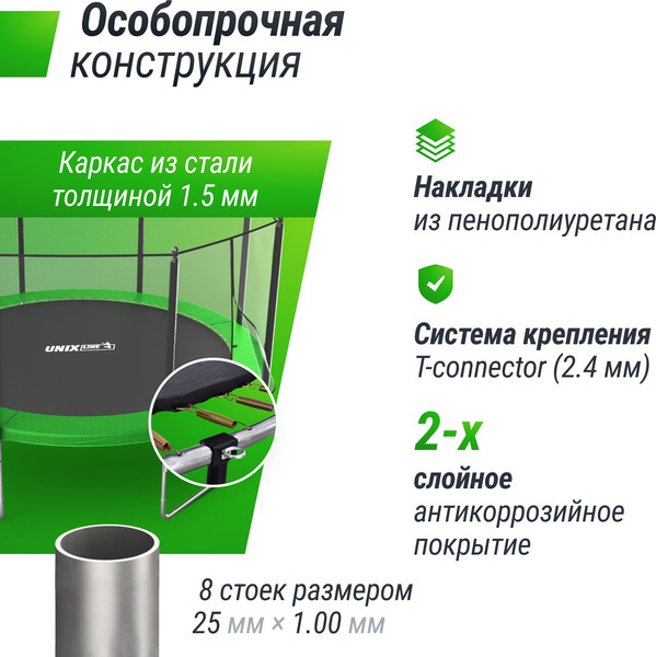 Батут UNIX Line Simple 12ft / trsi12outg- фото9