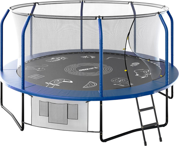 Батут UNIX Line Supreme Game 14ft / trusug14bl (синий)- фото