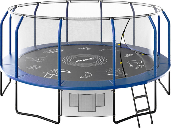 Батут UNIX Line Supreme Game 16ft / trusug16bl (синий)- фото