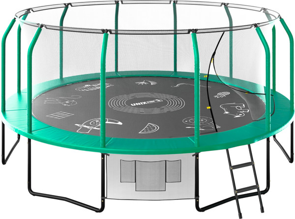 Батут UNIX Line Supreme Game 16ft / trusug16gr (зеленый)- фото