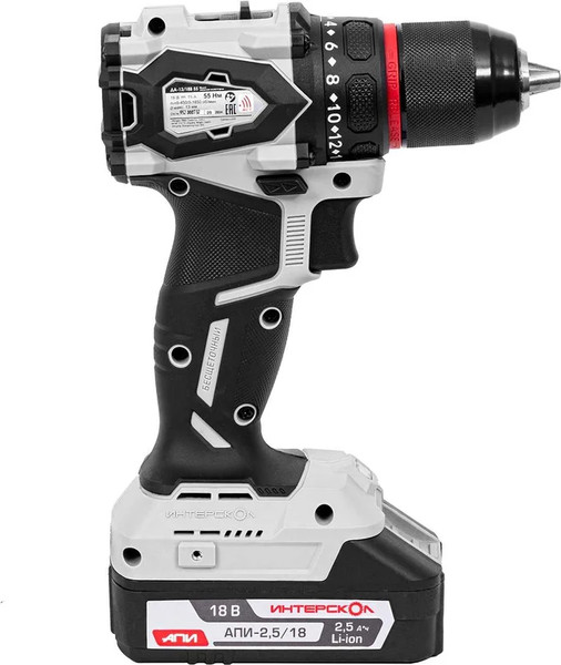 Аккумуляторная дрель-шуруповерт Интерскол ДА-13/18В 55 (952.2.2.70)- фото5