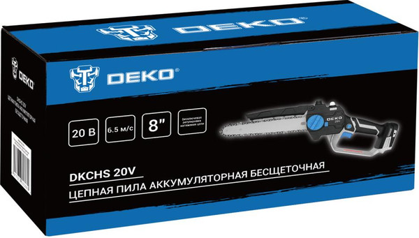 Пила цепная аккумуляторная Deko DKCHS 20V / 085-2015- фото4