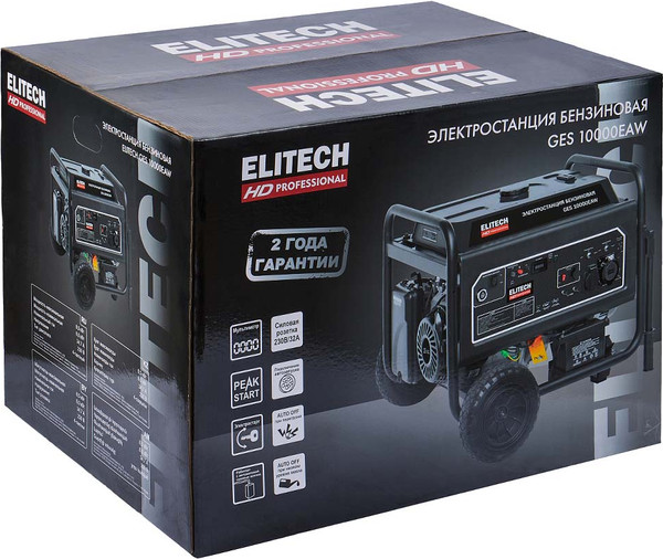 Бензиновый генератор Elitech GES 10000EAW / 204672- фото6