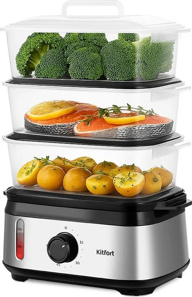 Пароварка стационарная Kitfort КТ-9897- фото, картинка Пароварка стационарная Kitfort КТ-9897- фото