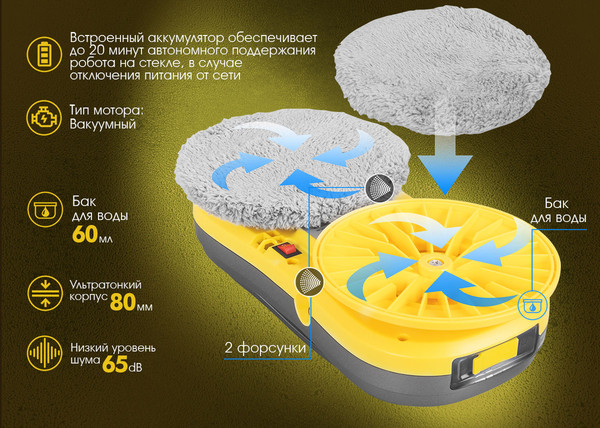 Робот-мойщик окон Endever SkyClean 104- фото5