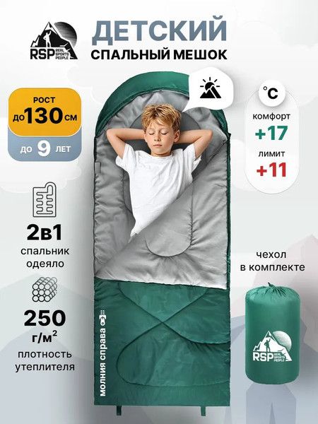 Спальный мешок RSP Outdoor Happy 250 / SBC-HAP-250-GN-R- фото2