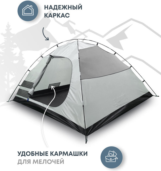 Палатка RSP Outdoor Deep 3 / T-DE-3-B (синий)- фото6