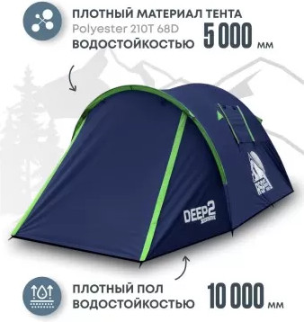 Палатка RSP Outdoor Deep 2 / T-DE-2-B- фото3