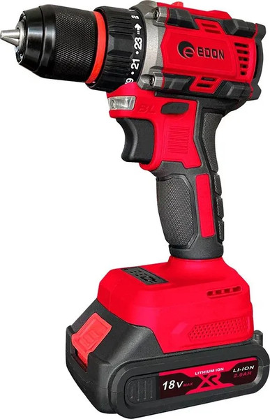 Аккумуляторная дрель-шуруповерт Edon UAD-18DBL / 40094