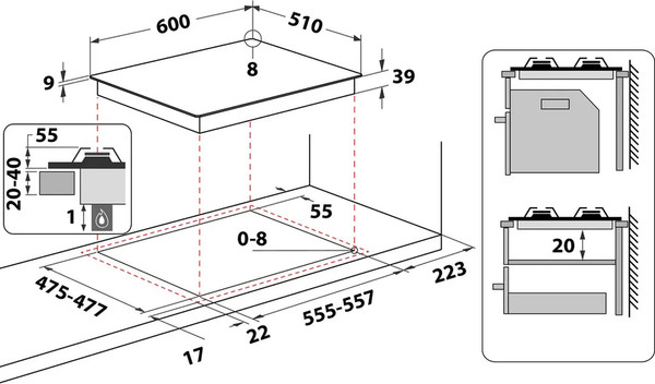 Газовая варочная панель Whirlpool GMT 6422 AN- фото5