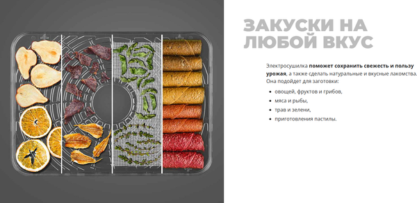 Сушилка для овощей и фруктов Redmond FD1106- фото4, картинка4 Сушилка для овощей и фруктов Redmond FD1106- фото4