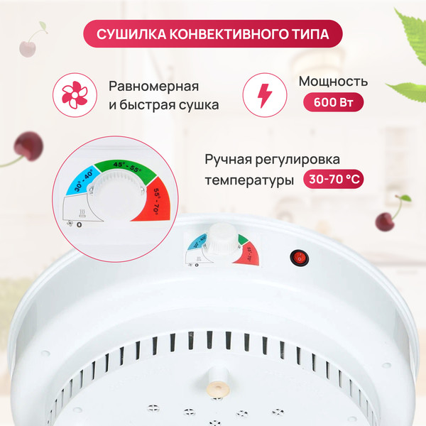 Сушилка для овощей и фруктов Ветерок Ветерок-6 У 2П г/т / ЭСОФ-2-0.6/220-02-В- фото7, картинка7 Сушилка для овощей и фруктов Ветерок Ветерок-6 У 2П г/т / ЭСОФ-2-0.6/220-02-В- фото7