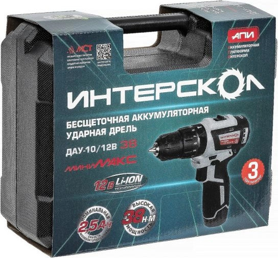 Аккумуляторная дрель-шуруповерт Интерскол ДАУ-10/12В- фото4, картинка4 Аккумуляторная дрель-шуруповерт Интерскол ДАУ-10/12В- фото4