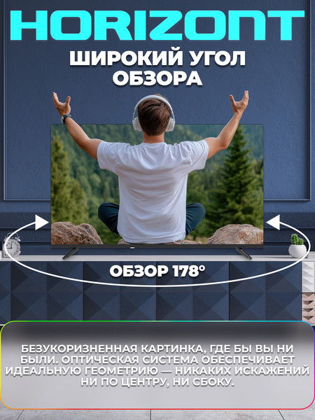 Телевизор Horizont 43'' / 43FHDS25BG- фото3
