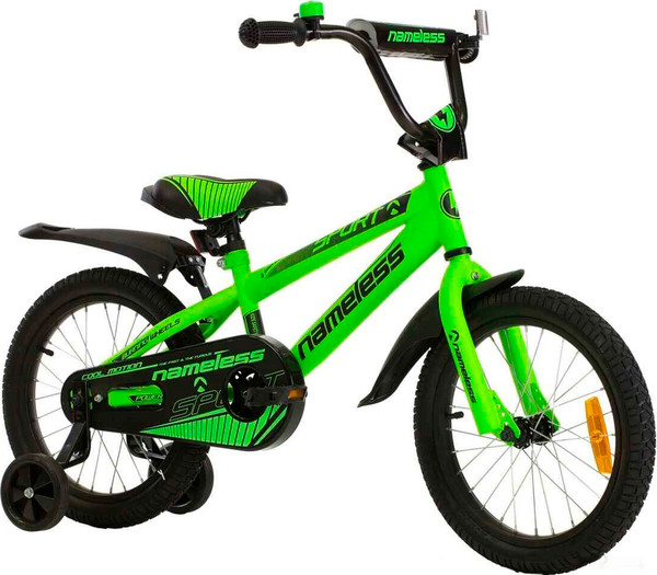Детский велосипед Nameless Sport 14 2025 / 14S2-GN/BK