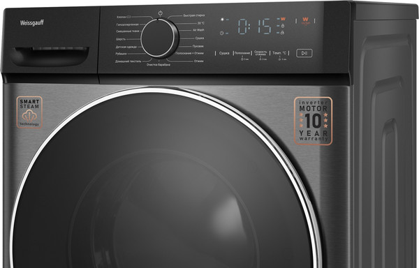 Стирально-сушильная машина Weissgauff WMD 4828 Inverter Steam Grey- фото6