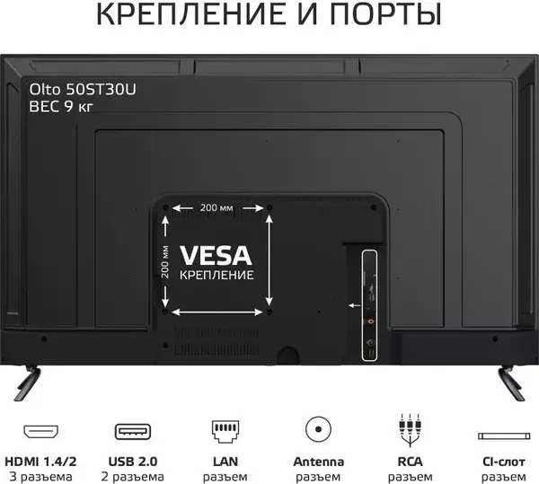 Телевизор Olto 50'' 50ST30U- фото4