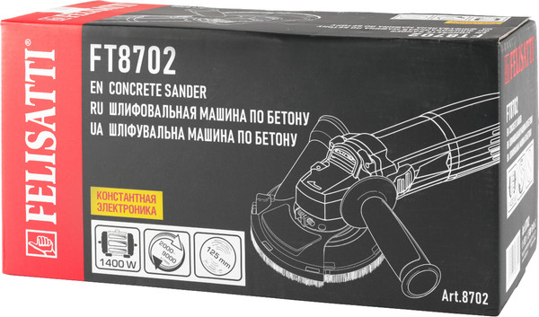 Угловая шлифовальная машина Felisatti FT8702- фото8