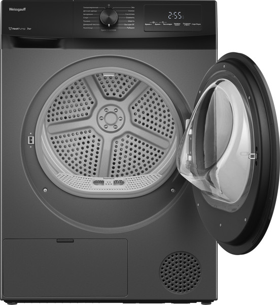 Сушильная машина Weissgauff WD 4948 Heat Pump Grey- фото2