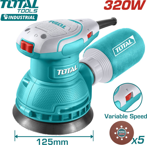 Эксцентриковая шлифовальная машина TOTAL TF2131256- фото2