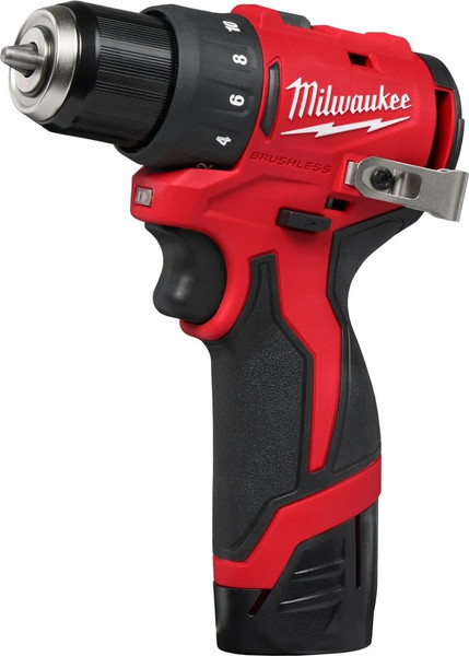 Аккумуляторная дрель-шуруповерт Milwaukee M12 BLDDRC-202C+набор бит Impact / 4933499686P42F- фото