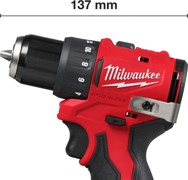 Аккумуляторная дрель-шуруповерт Milwaukee M12 BLDDRC-202C+набор бит Impact / 4933499686P42F- фото2