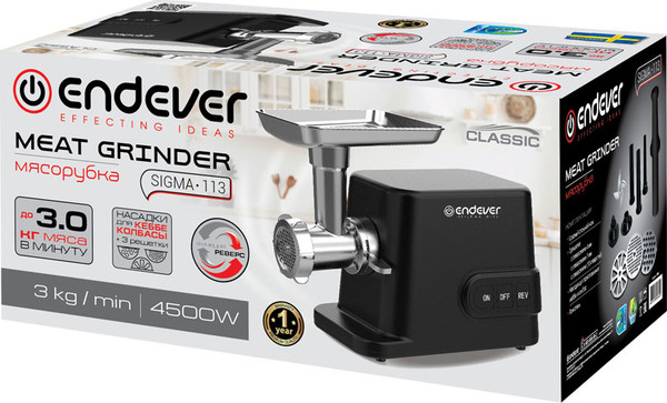 Мясорубка электрическая Endever Sigma-113- фото9, картинка9 Мясорубка электрическая Endever Sigma-113- фото9