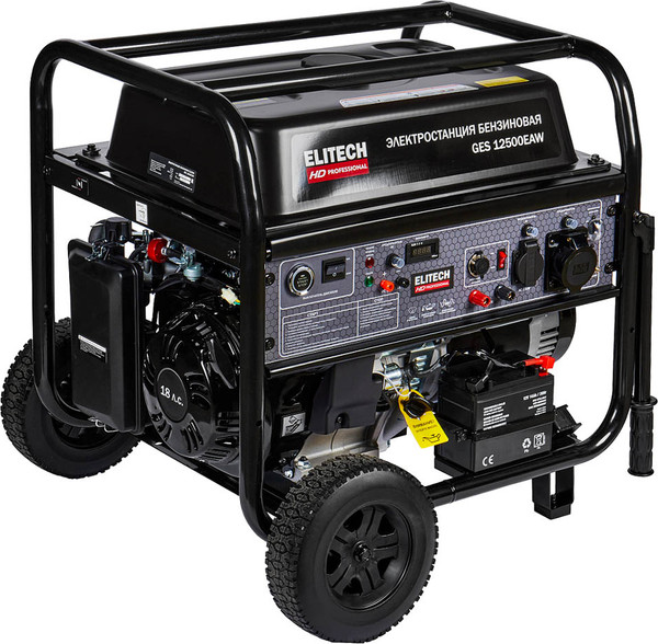 Бензиновый генератор Elitech GES 12500EAW / 204674- фото4
