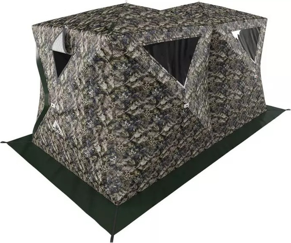 Палатка-баня MORZH Куб дубль с полом, печью и баком для воды (камуфляж)- фото8