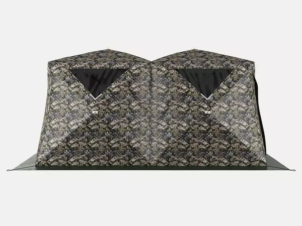 Палатка-баня MORZH Куб дубль с полом, печью и баком для воды (камуфляж)- фото9