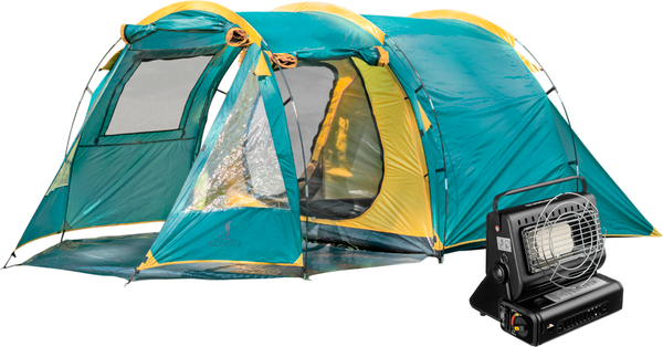 Палатка Coyote Dakota / CL-A08-Green с обогревателем газовым  ZT-202-D (черный)- фото